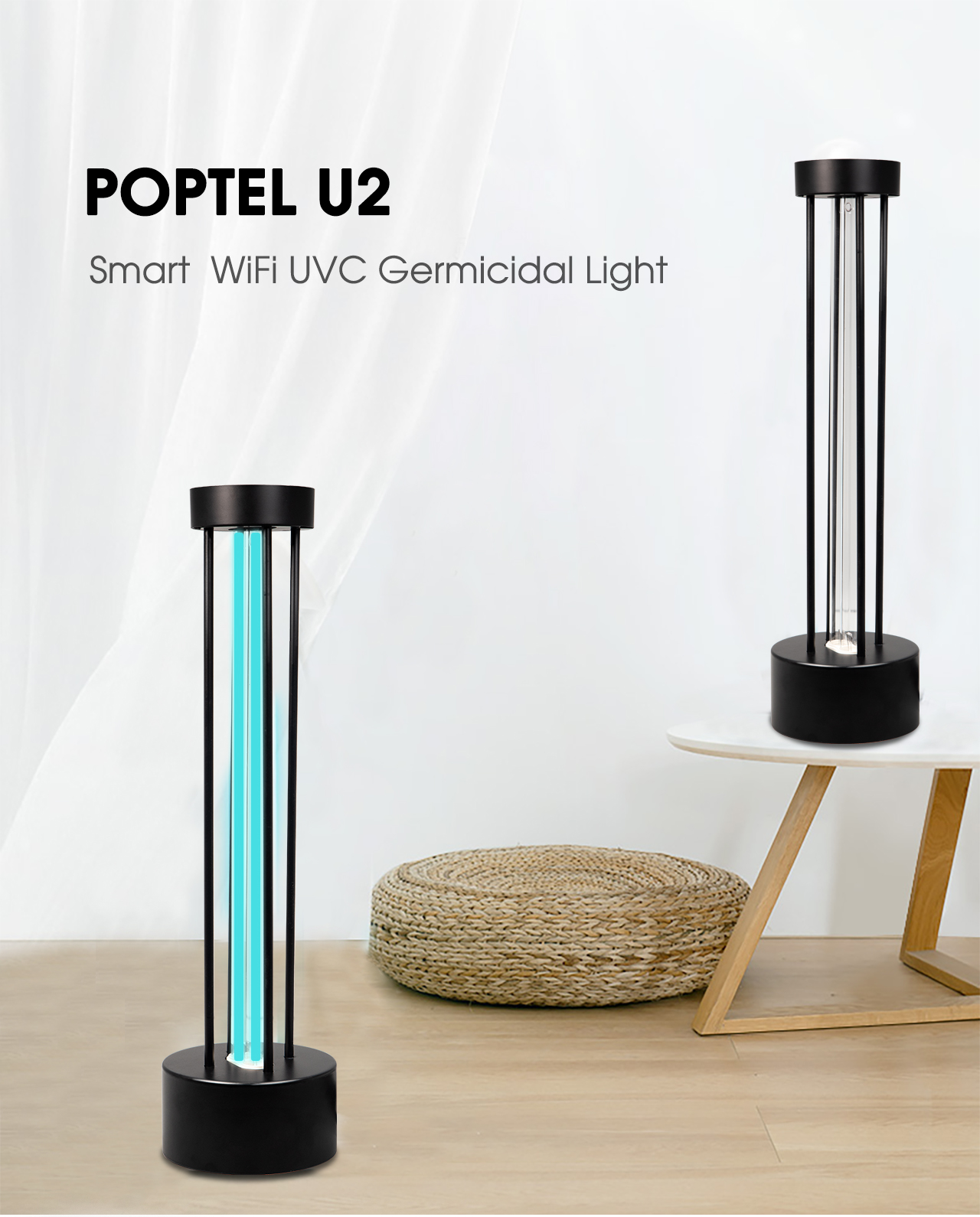 Poptel U2 WiFi Motion-Sensing UVC Germicidal Light